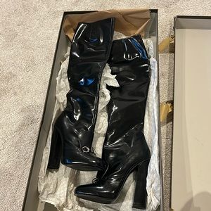 Gucci tall horsebit boots, size 40 (us 9.5). Originally $1600.